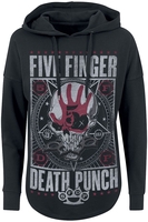 Five Finger Death Punch - Star Skull - Trui met capuchon - Vrouwen - zwart used look