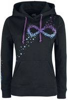 Full Volume by EMP - Black Hoodie with Infinity Symbol Made From Stars - Trui met capuchon - Vrouwen - zwart