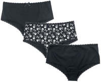 Full Volume by EMP - Panty-Set mit Spooky Print und Spitze - Pantyset - Vrouwen - zwart