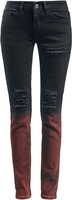 Full Volume by EMP - Skarlett - Jeans - Vrouwen - zwart rood