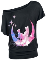Full Volume by EMP - T-Shirt mit Katzenprint - T-shirt - Vrouwen - zwart