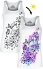 Full Volume by EMP - Tanktop met vlinders en muzieknoten - Top - Vrouwen - wit