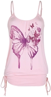 Full Volume by EMP - Top mit Schmetterling - Top - Vrouwen - roze