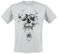 Funshirt - Skull - T-shirt - Mannen - grijs gemêleerd