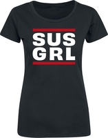 Funshirt - SUSGIRL - T-shirt - Vrouwen - zwart