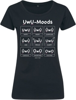 Funshirt - UwU Moods - T-shirt - Vrouwen - zwart
