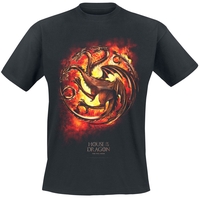 Game of Thrones - House Of The Dragon - Dragon Flames - T-shirt - Mannen - zwart