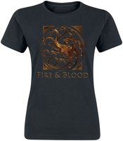 Game of Thrones - House of the Dragon - Fire & Blood - T-shirt - Vrouwen - zwart