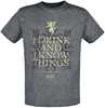 Game of Thrones - I Drink And I Know Things - T-shirt - Mannen - grijs