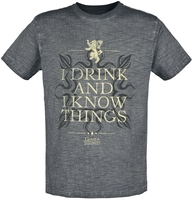 Game of Thrones - I Drink And I Know Things - T-shirt - Mannen - grijs