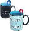 Game of Thrones - Winter is here - Heat Change Mug - Kop - Unisex - blauw zwart