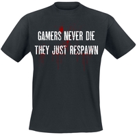 Gamers Never Die - Gamers Never Die - T-shirt - Mannen - zwart