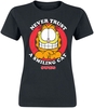Garfield - Never Trust A Smiling Cat - T-shirt - Vrouwen - zwart