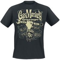 Gas Monkey Garage - Garage Wrench Label - T-shirt - Mannen - zwart