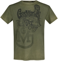 Gas Monkey Garage - Hot Rod Garage - T-shirt - Mannen - groen