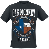 Gas Monkey Garage - Texas Flag - T-shirt - Mannen - zwart