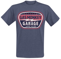 Gas Monkey Garage - Vintage Logo - T-shirt - Mannen - navy gemêleerd