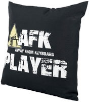 Geekinvader - AFK Player - Kussens - Unisex - zwart wit