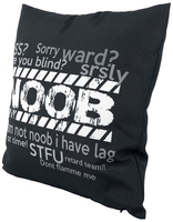 Geekinvader - NOOB - Kussens - Unisex - zwart wit