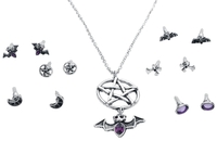 Gothicana by EMP - Bat Symbols - Halsketting - Vrouwen - zilverkleurig