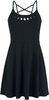 Gothicana by EMP - Black Dress with Pentagram Straps and Phases of the Moon Print - Korte jurk - Vrouwen - zwart