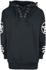 Gothicana by EMP - Black hoodie with symbol prints - Trui met capuchon - Vrouwen - zwart