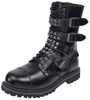 Gothicana by EMP - Black Lace-Up Boots with Studded Buckles - Laars - Mannen - zwart