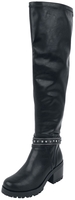 Gothicana by EMP - Black Low Boots with Platform Sole and Round Studs - Laarzen - Vrouwen - zwart