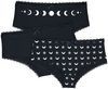 Gothicana by EMP - Black Panty Set in Uni-Colour and with Prints - Pantyset - Vrouwen - zwart