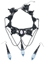 Gothicana by EMP - Blue Drop - Choker - Vrouwen - zwart