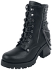Gothicana by EMP - Boots met kettingen en decoratieve ritsen - Laars - Vrouwen - zwart