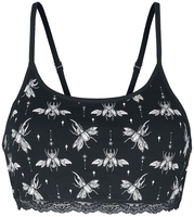 Gothicana by EMP - Bustier mit flying Beetle Print - Bustier - Vrouwen - zwart