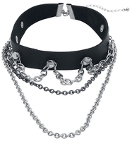 Gothicana by EMP - Chained Choker - Choker - Vrouwen - zwart zilverkleurig