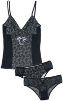 Gothicana by EMP - Gothicana X Anne Stokes - Black Lingerie Set - Ondergoed - Vrouwen - zwart
