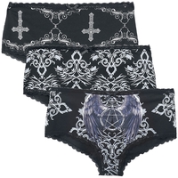 Gothicana by EMP - Gothicana X Anne Stokes - Ondergoedset met all-over print - Pantyset - Vrouwen - zwart