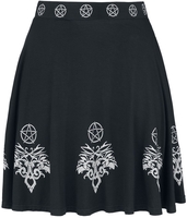Gothicana by EMP - Gothicana X Anne Stokes - Rok met pentagram - Medium-lengte rok - Vrouwen - zwart