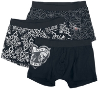 Gothicana by EMP - Gothicana X Anne Stokes - Set boxershorts - Boxerset - Mannen - zwart