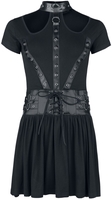 Gothicana by EMP - Kleid mit Cut outs und Schnürung - Medium-lengte jurk - Vrouwen - zwart