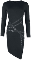 Gothicana by EMP - Kleid mit Riemen,  Ösen und Schnallen - Korte jurk - Vrouwen - zwart