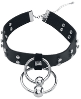Gothicana by EMP - Ring Choker - Choker - Vrouwen - zwart zilverkleurig