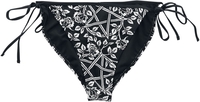 Gothicana by EMP - Schwarze Bikinihose mit Pentagrammen und Rosen - Bikini Slip - Vrouwen - zwart