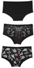 Gothicana by EMP - Set van drie onderbroekjes met heksenmotieven - Pantyset - Vrouwen - zwart