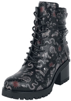 Gothicana by EMP - Veterlaarsjes met all-over print - Laars - Vrouwen - zwart