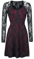 Gothicana by EMP - Victoria Dress - Korte jurk - Vrouwen - rood zwart