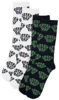 Green Day - Logo - Sokken - Mannen - zwart wit