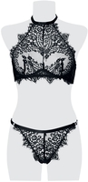 Grey Velvet - 2-teiliges Spitzen Cami-Set - Ondergoed - Vrouwen - zwart