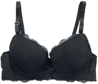 Grey Velvet - Spitzen Bra - BH - Vrouwen - zwart