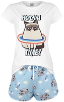 Grumpy Cat - Hoola Time - Pyjama - Vrouwen - wit blauw