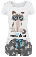 Grumpy Cat - Not A Morning Person! - Pyjama - Vrouwen - grijs wit