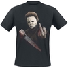 Halloween - Michael Myers - Middle Finger - T-shirt - Mannen - zwart